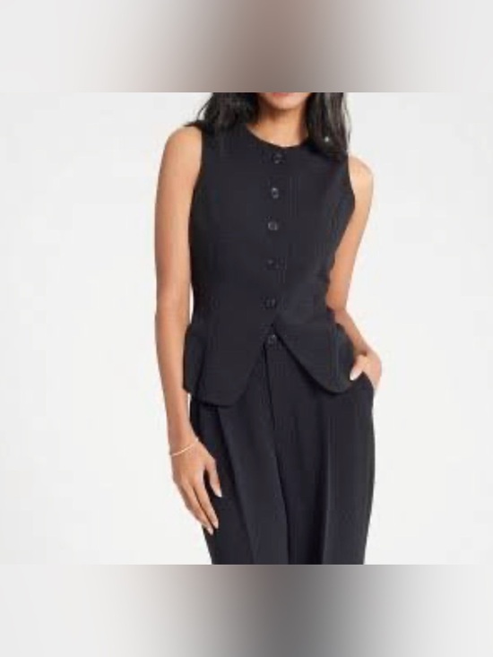a new day Jackets & Blazers - Women's Long Waistcoat Vest - A New Day™ Black-size:L